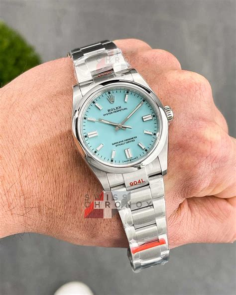 oyster perpetual 36 tiffany blue.